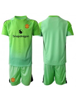 Billige Manchester United Keeper Tredjedraktsett Barn 2025-26 Kortermet (+ Korte bukser)